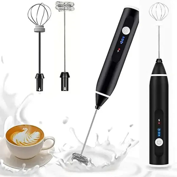 2-in-1 Rechargeable Coffee Beater & Electric Milk Frother