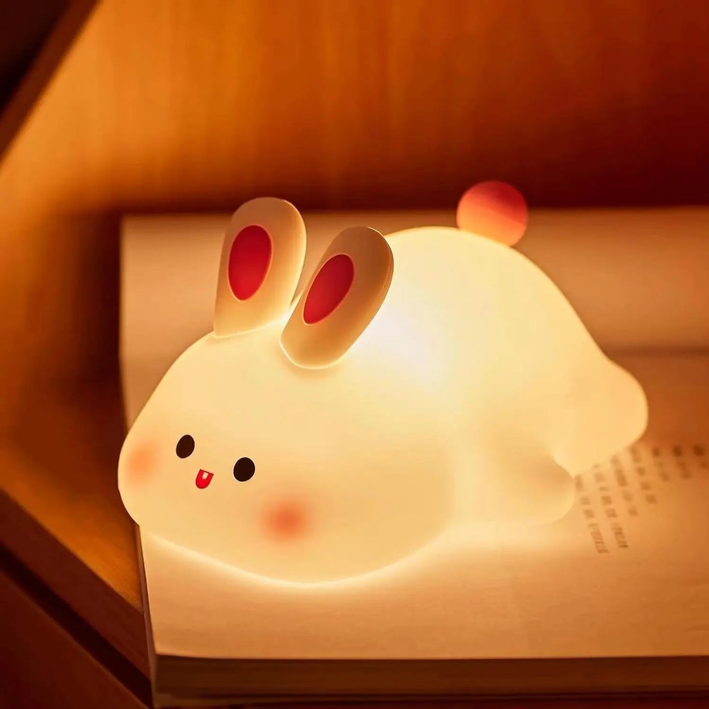 Cute Rabbit Silicone Lamp Soft Touch Night Light For Kids And Home Decor